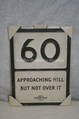 Novelty 60th Birthday Metal Wall Plaque
