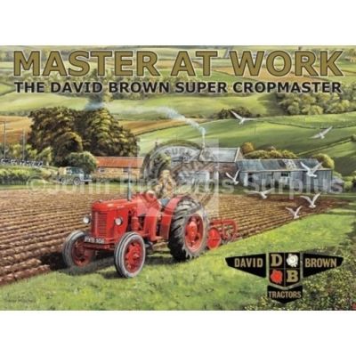 Large Metal wall sign David Brown Super Cropmaster Tractor